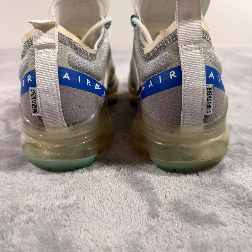 Nike Air Vapormax 2019 Women 8.5 White Blue CI1240-102 Running Shoes Sneaker